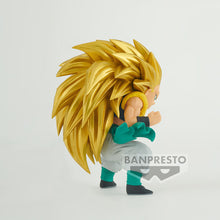 Load image into Gallery viewer, Free UK Royal Mail Tracked 24hr delivery Striking statue of Gotenks from the legendary anime Dragon Ball Z. This figure is launched by Banpresto as part of their latest Blood Of Saiyans special collection - vol. 14. This spectacular figure is created meticulously, showing Gotenks posing in his super saiyan form. From the hair, eye expression, muscle definition, all the way down to the creases of the clothing, all created in immense detail.