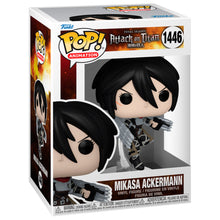 Load image into Gallery viewer, Free UK Royal Mail Tracked 24hr Delivery
Pop vinyl figure from Funko POP Animation. This figure of Mikasa stands at 9cm tall. The high-detailed figure displays Mikasa posing with in her ODM gear, adapted from the popular anime ATTACK ON TITAN. The figure is packaged in a window display box by Funko.
Official Brand: Funko
EAN: 889698679299
Excellent gift for any Attack On Titan fan.