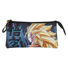 Load image into Gallery viewer, Free UK Royal Mail Tracked 24hr delivery Official Dragon Ball Warrior pencil case. This pencil case is launched by Karactermania as part of their latest collection. Excellent design - showing Son Goku (Super Saiyan III) The pencil case has a main compartment zip, once unzipped the pencil case splits into three sections, and the middle compartment will have another zip closure. Excellent design, and great for school/college.