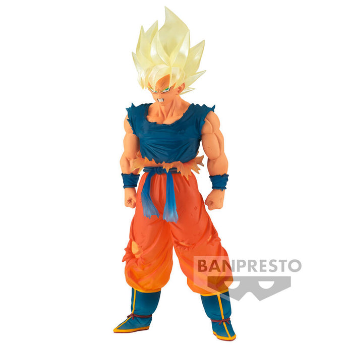 Free UK Royal Mail Tracked 24hr delivery   Explosive statue of Super Saiyan Son Goku from the legendary anime Dragon Ball Super. This figure is launched by Banpresto as part of their latest Clearise collection.  The creator did a fantastic job with this piece, showing Son Goku posing in his Super Saiyan form. The new Clearise crystal effect of the hair really made this statue a special one for any fan.  