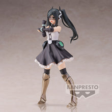 Load image into Gallery viewer, Free UK Royal Mail Tracked 24hr delivery   Beautiful statue of Piltz Dunant (known as Lady Black) from the popular anime Shy. This figure is launched by Banpresto as part of their latest collection.   This statue is created in excellent fashion, showing Lady Black posing battle mode in her uniform. - Stunning !   This PVC statue stands at 17cm tall, and packaged in a gift/collectible box from Bandai. 
