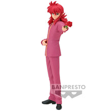 Load image into Gallery viewer, Free UK Royal Mail Tracked 24hr delivery Classic statue of Kurama from the legendary anime Yu Yu Hakusho. This amazing figure is launched by Banpresto as part of their latest DFX series. The creator sculpted this statue in excellent fashion, showing Kurama posing in his red suit. This statue really does bring you back to one of the best anime of of the 90s. This PVC figure stands at 17cm tall, and packaged in a gift/collectible box from Bandai.