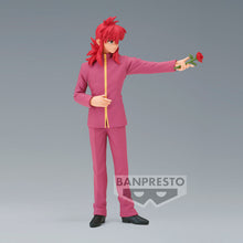 Load image into Gallery viewer, Free UK Royal Mail Tracked 24hr delivery Classic statue of Kurama from the legendary anime Yu Yu Hakusho. This amazing figure is launched by Banpresto as part of their latest DFX series. The creator sculpted this statue in excellent fashion, showing Kurama posing in his red suit. This statue really does bring you back to one of the best anime of of the 90s. This PVC figure stands at 17cm tall, and packaged in a gift/collectible box from Bandai.