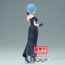 Load image into Gallery viewer, Free UK Royal Mail Tracked 24hr delivery
Beautiful statue of Rem from the popular anime series Re:Zero Starting Life in Another World. This statue is launched by Banpresto as part of their latest Glitter & Glamours collection.
The statue is created beautifully, showing Rem posing elegantly wearing her classic Navy blue floral dress. - Stunning !