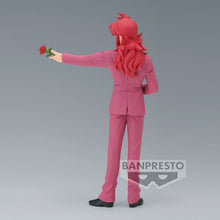 Load image into Gallery viewer, Free UK Royal Mail Tracked 24hr delivery Classic statue of Kurama from the legendary anime Yu Yu Hakusho. This amazing figure is launched by Banpresto as part of their latest DFX series. The creator sculpted this statue in excellent fashion, showing Kurama posing in his red suit. This statue really does bring you back to one of the best anime of of the 90s. This PVC figure stands at 17cm tall, and packaged in a gift/collectible box from Bandai.