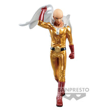 Load image into Gallery viewer, Free UK Royal Mail Tracked 24hr delivery Spectacular statue of Saitama from the popular anime One Punch Man. This breathtaking figure is launched by Banpresto as part of their latest DFX PREMIUM collection. The figure is created astonishingly, showing Saitama posing in his hero outfit. The creator has used the premium metallic colour effect to finish off the outfit. - Truly stunning.