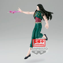 Load image into Gallery viewer, Free UK Royal Mail Tracked 24hr delivery Striking statue of Illumi Zoldyck from the legendary anime Hunter X Hunter. This amazing statue is launched by Banpresto as part of their latest Vibration Stars collection. The sculptor has completed this piece spectacularly, showing Illumi Zoldyck posing in battle mode throwing his primary weapon - "Needles". This PVC statue stands at 17cm tall, and packaged in a gift/collectible box from Bandai. Official brand: Bandai/Banpresto