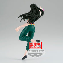 Load image into Gallery viewer, Free UK Royal Mail Tracked 24hr delivery Striking statue of Illumi Zoldyck from the legendary anime Hunter X Hunter. This amazing statue is launched by Banpresto as part of their latest Vibration Stars collection. The sculptor has completed this piece spectacularly, showing Illumi Zoldyck posing in battle mode throwing his primary weapon - "Needles". This PVC statue stands at 17cm tall, and packaged in a gift/collectible box from Bandai. Official brand: Bandai/Banpresto