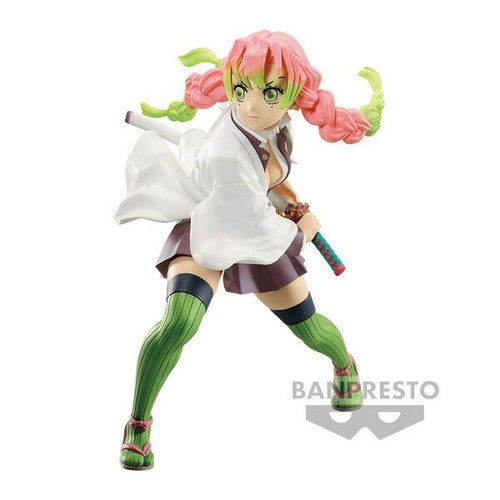 Free UK Royal Mail Tracked 24hr delivery   Spectacular statue of Mitsuri Kanrojo from the popular anime series Demon Slayer. This statue is launched by Banpresto as part of their latest Vibration Stars Collection.   This figure is created in immense detail, showing Mitsuri posing in her Hashira uniform, in battle mode and holding her Nichirin sword.   This PVC statue stands at 13cm tall, and packaged in a gift/collectible box from Bandai. 