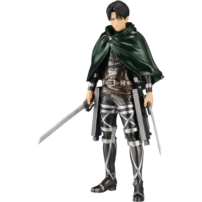 Free UK Royal Mail Tracked 24hr delivery   Spectacular statue of Levi Ackerman from the popular anime series Attack on Titan. This amazing figure is launched by Banpresto as part of the latest Final Season collection - 10th Anniversary.   The creator did a spectacular job finishing this piece by adding a special touch to the colours and brought out the depth of the details. The figure shows Levi posing in his scout uniform. fully equipped in his ODM gear, holding both blades. - Truly amazing ! 