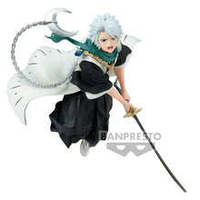 Load image into Gallery viewer, Striking statue of Tōshirō Hitsugaya from the popular anime series BLEACH. This super cool statue is launched by Banpresto as part of their latest Vibration Stars Collection.
This figure is created remarkably, showing Toshiro posing in battle mode, holding his ice-based zanpakuto. - Stunning !