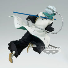 Load image into Gallery viewer, Striking statue of Tōshirō Hitsugaya from the popular anime series BLEACH. This super cool statue is launched by Banpresto as part of their latest Vibration Stars Collection.
This figure is created remarkably, showing Toshiro posing in battle mode, holding his ice-based zanpakuto. - Stunning !