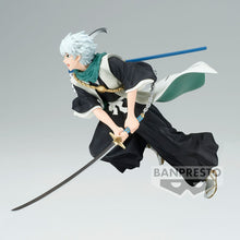 Load image into Gallery viewer, Striking statue of Tōshirō Hitsugaya from the popular anime series BLEACH. This super cool statue is launched by Banpresto as part of their latest Vibration Stars Collection.
This figure is created remarkably, showing Toshiro posing in battle mode, holding his ice-based zanpakuto. - Stunning !