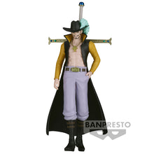 Load image into Gallery viewer, Free UK Royal Mail Tracked 24hr delivery
Stunning statue of Dracule Mihawk from the legendary anime ONE PIECE. This figure is launched by Banpresto as part of their latest "The Shukko" collection.
The creator completed this piece in excellent fashion, showing Dracule Mihawk posing amazingly in his uniform, and with his iconic weapon (one of the 12 Supreme Grade Blades) "Yoru" attached on his back.
This PVC statue stands at 16cm tall, and packaged in a gift/collectible box from Bandai.
Official brand: