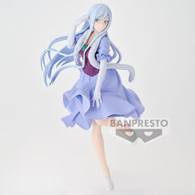 Load image into Gallery viewer, Free UK Royal Mail Tracked 24hr delivery
Elegant statue of Elmesia El Ru Sarion from the popular anime series That Time I Got Reincarnated as a Slime. This beautiful statue is launched by Banpresto as part of their latest collection.
This figure is sculpted beautifully, showing Elmesia posing gracefully. From the facial expression, hair, and all the way down to the creases on the clothing, created in excellent detail - Stunning! .
This statue stands at 21cm tall, and packaged in a gift/collectible box