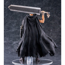 Load image into Gallery viewer, Free UK Royal Mail Tracked 24hr Delivery
Striking statue of Guts from the popular anime series Berserk. This figure is launched by Good Smile Company and Max Factory as part of their latest Pop Up Parade new L collection.
The sculptor did an spectacular job creating this high-detailed PVC statue of Guts. The figure shows Guts posing in his legendary Black Swordsman outfit, fully equipped and holding his great sword (Dragon Slayer).
The PVC statue stands at 22cm tall , comes with a