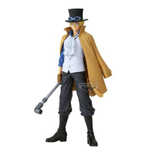 Load image into Gallery viewer, Free UK Royal Mail Tracked 24hr delivery
Stunning statue of Sabo (Chief of Staff of the Revolutionary Army) from the legendary anime ONE PIECE. This statue is launched by Banpresto as part of their latest DXF collection - The Grandline Seies.
The sculptor created this piece in amazing fashion, showing Sabo posing in his uniform, and holding his iron pipe!
This PVC statue stands at 18cm tall, and packaged in a gift/collectible box from Bandai.
Official brand: Banpresto / Bandai
