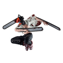 Load image into Gallery viewer, Free UK Royal Mail Tracked 24hr delivery
Stunning statue of Denji (Chainsaw man form) from the popular anime series Chainsaw Man. This amazing statue is launched by Banpresto as part of their latest Vibration stars collection.
The creator has sculpted this piece in excellent detail, showing Denji posing in battle, and in his Chainsaw Man form. -Stunning!
This PVC statue stands at 14cm tall, and packaged in a gift/collectible box from Bandai.
Official brand: Banpresto / Bandai
EAN: 4983164290660
Exc