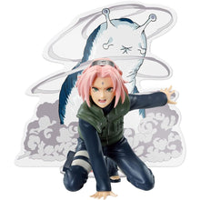 Load image into Gallery viewer, Free UK Royal Mail Tracked 24hr delivery
Stunning statue of Sakura Haruno from the legendary anime Naruto Shippuden. This amazing statue set is launched by Banpresto as part of their latest Panel Spectacle collection.
This remarkable statue is created in excellent fashion, showing Sakura posing in battle, also included a premium acrylic stand of Katsuyu (a legendary slug summon from the Shikkotsu Forest) -Stunning!
This PVC statue stands at 9cm tall, acrylic display stand included, and packaged in a gi