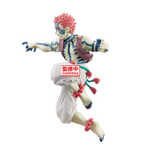 Load image into Gallery viewer, Free UK Royal Mail Tracked 24hr delivery 
Stunning statue of Akaza from the popular anime series Demon Slayer. This amazing statue is launched by Banpresto as part of their latest Vibration stars collection. 
The creator has sculpted this piece in excellent detail, showing Akaza posing in battle, captured in motion beautifully. -Stunning!
This PVC statue stands at 13cm tall (Stand/base included), and packaged in a gift/collectible box from Bandai.
Official brand: Banpresto / Bandai
EAN: 4983164292473
