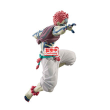 Load image into Gallery viewer, Free UK Royal Mail Tracked 24hr delivery 
Stunning statue of Akaza from the popular anime series Demon Slayer. This amazing statue is launched by Banpresto as part of their latest Vibration stars collection. 
The creator has sculpted this piece in excellent detail, showing Akaza posing in battle, captured in motion beautifully. -Stunning!
This PVC statue stands at 13cm tall (Stand/base included), and packaged in a gift/collectible box from Bandai.
Official brand: Banpresto / Bandai
EAN: 4983164292473