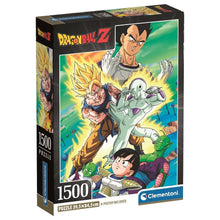 Load image into Gallery viewer, Free UK Royal Mail Tracked 24hr Delivery
Official Dragon Ball Z puzzle set launched by Clementoni.
1500 pieces premium print jigsaw puzzle with striking images and in great detail.
Excellent gift for any Dragon Ball fan or anyone who loves a puzzle challenge.
Made in Italy.
The completed picture measured at 59.2cm x 84.3cm.
Official brand: Clementoni.
EAN: 8005125317479