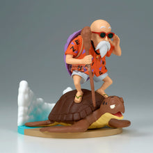 Load image into Gallery viewer, Free UK Royal Mail Tracked 24hr delivery
Classic statue of Master Roshi (Kame Senin) from the legendary anime Dragon Ball. This amazing statue is launched by Banpresto as part of their latest History Box statue.
This statue is created meticulously, showing Master Roshi standing on top of his turtle (aka Umigame). This figure captured the exact scene from Dragon Ball, and can really pull the audience back into the anime. Stunning piece!
This PVC statue stands at 11cm tall, and packaged in a gift/collec