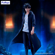 Load image into Gallery viewer, Free UK Royal Mail Tracked 24hr delivery
Striking statue of Sung Jin-woo from the popular anime Solo Leveling. This statue is launched by Good Smile Company as part of their latest FuRyu - Trio Try It collection.
This figure is created in excellent fashion, showing Sung Jin-woo posing stunningly in his black hooded jacket.
This PVC statue stands at 21cm tall, and packaged in a gift/collectible box from Good Smile Company.
Official brand: Good Smile Company
EAN: 4571623504702
Excellent gift for any