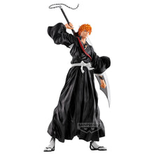 Load image into Gallery viewer, Free UK Royal Mail Tracked 24hr delivery
Spectacular statue of Ichigo Kurosaki from the legendary anime Bleach. This figure is launched by Banpresto as part of their latest Grandista series.
The creator did a smashing job with this piece, showing Bleach posing his soul reaper kimoni with his Zanpakutō (Zangetsu) on his back. -Stunning!
This PVC statue stands at 32cm tall, and packaged in a gift collectible box from Bandai.
Official brand: Banpresto / Bandai
EAN: 4983164298819
Excellent gift for