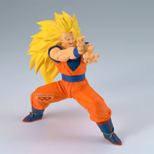 Load image into Gallery viewer, Free UK Royal Mail Tracked 24hr delivery
Striking statue of Son Goku in his Super Saiyan 3 mode, from the legendary anime Dragon Ball Z. This spectacular statue of Son Goku is launched by Banpresto as part of their latest Match Makers collection.
This figure is created in amazing fashion, showing Son Goku posing in battle in his Super Saiyan 3 mode, and ready to unleash his signature attack. -Stunning!
This PVC statue stands at 16cm tall, comes with a stand, and packaged in a gift / collectible box fr
