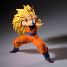 Load image into Gallery viewer, Free UK Royal Mail Tracked 24hr delivery
Striking statue of Son Goku in his Super Saiyan 3 mode, from the legendary anime Dragon Ball Z. This spectacular statue of Son Goku is launched by Banpresto as part of their latest Match Makers collection.
This figure is created in amazing fashion, showing Son Goku posing in battle in his Super Saiyan 3 mode, and ready to unleash his signature attack. -Stunning!
This PVC statue stands at 16cm tall, comes with a stand, and packaged in a gift / collectible box fr