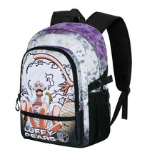 Load image into Gallery viewer, Free UK Royal Mail Tracked 24hr delivery
Official One Piece adaptable Backpack / Bag, launched by Karactermania and TOEI ANIMATION.
Beautiful design backpack showing Mondey D. Luffy (Gear 5). This Urban backpack has one main compartment with a laptop section and extra internal pockets, and a large medium front section and an extra front zipped section. Two side mesh pockets for water bottles. Adjustable padded shoulder straps and an extra strap to adapt to suitcases or trolleys.
Size: 44cm x 31cm x 18c