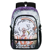 Load image into Gallery viewer, Free UK Royal Mail Tracked 24hr delivery
Official One Piece adaptable Backpack / Bag, launched by Karactermania and TOEI ANIMATION.
Beautiful design backpack showing Mondey D. Luffy (Gear 5). This Urban backpack has one main compartment with a laptop section and extra internal pockets, and a large medium front section and an extra front zipped section. Two side mesh pockets for water bottles. Adjustable padded shoulder straps and an extra strap to adapt to suitcases or trolleys.
Size: 44cm x 31cm x 18c