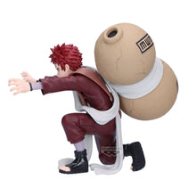 Load image into Gallery viewer, THE SAND KAZEKAGE UNLEASHES HIS POWER
Bring the formidable power of Gaara to your collection with this officially licensed Naruto Shippuden Vibration Stars Gaara II Figure, produced by Banpresto / Bandai Spirits.
Gaara is captured in a dramatic battle-ready pose, crouched low with both hands extended as though preparing to unleash his devastating sand techniques. His enormous sand gourd dominates the silhouette behind him, instantly making this one of the most recognisable Gaara designs.
The figure recrea