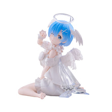 Load image into Gallery viewer, Free UK Royal Mail Tracked 24hr delivery
Beautiful statue of Rem from the popular anime series Re: Zero - Starting Life in Another World. This figure is launched by Banpresto as part of their latest Relax Time collection - Sweet Angel.
The creator did a fabulous work on this piece, showing Rem posing beautifully in Angel wings outfit. -Stunning!
This PVC statue stands at 13cm tall, and packaged in a gift / collectible box from Bandai.
Official brand: Bandai / Banpresto
EAN: 4573102697462
Excellent