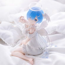 Load image into Gallery viewer, Free UK Royal Mail Tracked 24hr delivery
Beautiful statue of Rem from the popular anime series Re: Zero - Starting Life in Another World. This figure is launched by Banpresto as part of their latest Relax Time collection - Sweet Angel.
The creator did a fabulous work on this piece, showing Rem posing beautifully in Angel wings outfit. -Stunning!
This PVC statue stands at 13cm tall, and packaged in a gift / collectible box from Bandai.
Official brand: Bandai / Banpresto
EAN: 4573102697462
Excellent