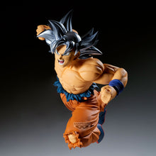 Load image into Gallery viewer, Free UK Royal Mail Tracked 24hr delivery
Striking statue of Son Goku in his Ultra Instinct form, from the legendary anime Dragon Ball Super. This spectacular statue of Son Goku is launched by Banpresto as part of their latest Match Makers collection.
This figure is created in amazing fashion, showing Son Goku posing in battle in his Ultra Instinct form. The details are captivating -Stunning!
This PVC statue stands at 13cm tall, comes with a stand, and packaged in a gift / collectible box from Bandai.