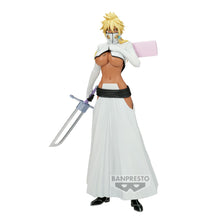 Load image into Gallery viewer, Free UK Royal Mail Tracked 24hr delivery
Beautiful statue of Tier Harribel from the legendary anime series Bleach. This statue is launched by Banpresto as part of their latest Glitter & Glamours collection.
The statue is sculpted meticulously, showing Tier Harribel posing amazingly in her white Arrancar uniform, holding her Zanpakutō (named Tiburon).
This PVC figure stands at 25cm, and packaged in a gift/collectible box from Bandai.
Official brand: Banpresto / Bandai
EAN: 4573102711373
Excellent gi