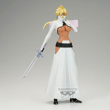 Load image into Gallery viewer, Free UK Royal Mail Tracked 24hr delivery
Beautiful statue of Tier Harribel from the legendary anime series Bleach. This statue is launched by Banpresto as part of their latest Glitter & Glamours collection.
The statue is sculpted meticulously, showing Tier Harribel posing amazingly in her white Arrancar uniform, holding her Zanpakutō (named Tiburon).
This PVC figure stands at 25cm, and packaged in a gift/collectible box from Bandai.
Official brand: Banpresto / Bandai
EAN: 4573102711373
Excellent gi