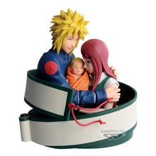 Load image into Gallery viewer, A Heartwarming Tribute to Naruto's Family
Celebrate one of the most emotional family bonds in Naruto Shippuden with this officially licensed Minato, Naruto & Kushina Naruto 72 Series Figure by Banpresto / Bandai Spirits.
This beautifully designed 13cm collectible captures Minato Namikaze and Kushina Uzumaki lovingly holding baby Naruto, creating a touching family scene that stands apart from traditional battle-focused Naruto figures.
With expressive character details and a wonderfully sentimental des