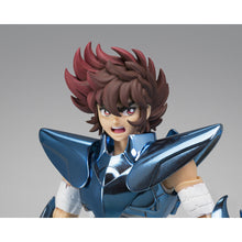 Load image into Gallery viewer, Awaken the Power of Pegasus Seiya
Bring the legendary Pegasus Saint to your collection with this officially licensed Pegasus Seiya Final Bronze Cloth Original Colour Edition Figure by Bandai / Tamashii Nations.
Inspired by Saint Seiya, this premium collectible recreates Seiya in his iconic Final Bronze Cloth, featuring striking metallic blue armour, detailed sculpting and extensive interchangeable parts that allow collectors to recreate a variety of memorable poses and attacks.
Complete with effect