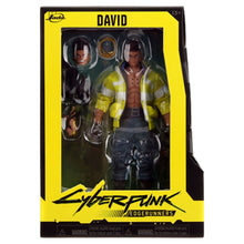 Load image into Gallery viewer, Free UK Royal Mail Tracked 24hr Delivery
Spectacular figure (Full set) of David Martinez from the popular anime series Cyberpunk Edgerunners. This premium figure set is launched by Jada as part of their latest scale figure collection.
The set comes with two facial plates , premium articulated figure of David Martinez (14 point articulation),two additional hands, and his gun. -
The figure stands at 15cm (1:12 scale figure), packaged in a window display box from Jada.