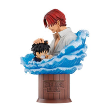 Load image into Gallery viewer, The Bond That Inspired a Future Pirate King
Relive one of the most heartfelt connections in anime history with this magnificent Shanks and Monkey D. Luffy Revible Moment Figure from Bandai Spirits.
Standing approximately 15cm tall, this beautifully detailed One Piece collectible captures a touching moment between Red-Haired Shanks and a young Monkey D. Luffy, celebrating the friendship and inspiration that helped shape Luffy's dream of becoming the Pirate King.
The figure depicts Shanks gently rest