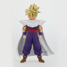 Load image into Gallery viewer, The Power of a Saiyan. The Legacy of Piccolo.
Celebrate the extraordinary power and determination of Son Gohan with this impressive Blood of Saiyans Figure from Banpresto and Bandai Spirits, inspired by the legendary anime series Dragon Ball Z.
Standing approximately 16cm tall, this officially licensed collectible captures Gohan in his iconic golden-haired Super Saiyan transformation, wearing the distinctive purple Demon Clan outfit and flowing white cape associated with his mentor, Piccolo.
With his pier