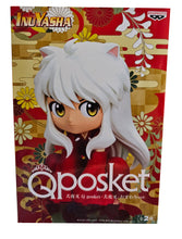 Load image into Gallery viewer, Super cute figure of Inuyasha (Known as &quot;Dog Demon&quot;) from the classic anime Inuyasha. This figure is launched by Banpresto as part of their latest sitting Q Posket collection.   This figure is created beautifully, showing the half-demon son Inuyasha posing in sitting position.   This PVC figure stands at 9cm tall, and packaged in a gift/collectible box from  Bandai. 

