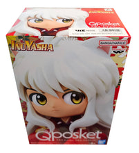 Load image into Gallery viewer, Super cute figure of Inuyasha (Known as "Dog Demon") from the classic anime Inuyasha. This figure is launched by Banpresto as part of their latest sitting Q Posket collection. This figure is created beautifully, showing the half-demon son Inuyasha posing in sitting position. This PVC figure stands at 9cm tall, and packaged in a gift/collectible box from Bandai.