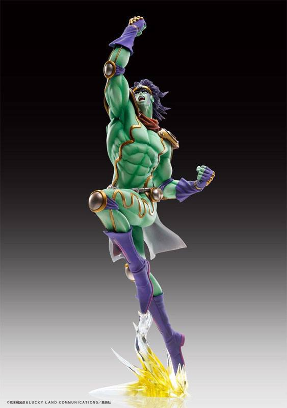 Free UK Royal Mail Tracked 24hr delivery   Stunningly striking statue of Star Platinum from the popular anime series JoJo's Bizarre Adventure. This figure is launched by Good Smile Company as part of their latest Statue Legend series.   This figure is sculpted beautifully, adapted from Part 3 of the series - Stardust Crusaders. Showing Star Platinum in combat. - Truly stunning.   This statue stands at 22cm tall, and packaged in a window display gift/collec