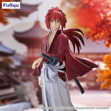 Load image into Gallery viewer, Free UK Royal Mail Tracked 24hr delivery
Striking statue of Kenshin Himura (Known as Battosai the Manslayer) from the popular anime Rurouni Kenshin. This amazing figure is launched by Good Smile Company as part of their latest Trio Try It collection.
This statue is created beautifully, showing Kenshin Himura posing in his iconic red and white kimono, and with his reverse blade katana attached at his side. -Stunning!
This PVC statue stand at 19cm tall, and packaged in a gift/collectible box from Good Sm