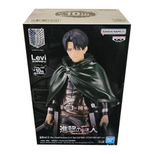 Load image into Gallery viewer, Free UK Royal Mail Tracked 24hr delivery   Spectacular statue of Levi Ackerman from the popular anime series Attack on Titan. This amazing figure is launched by Banpresto as part of the latest Final Season collection - 10th Anniversary.   The creator did a spectacular job finishing this piece by adding a special touch to the colours and brought out the depth of the details. The figure shows Levi posing in his scout uniform. fully equipped in his ODM gear, holding both blades. - Truly amazing ! 
