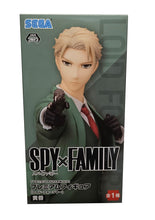 Load image into Gallery viewer, Free UK Royal Mail Tracked 24hr delivery   Striking statue of Loid Forger from the popular anime series SPY X FAMILY. This figure is launched by SEGA as part of their latest PM collection - Ver. Twilight.   This statue is created meticulously, showing Loid Forger posing in his uniform, holding a pistol. - Super cool !   This PVC statue stands at 20cm tall, and packaged in a gift/collectible box from SEGA. 

